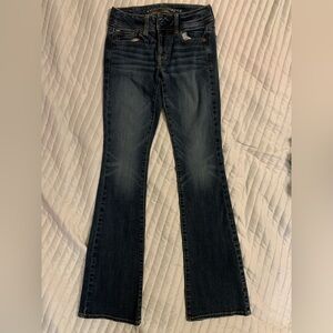 American Eagle Outfitters Dark Wash Kick Boot Jeans